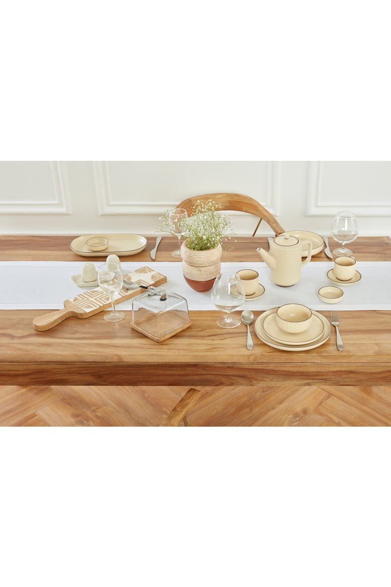 Linen Table Runner - Medium Weight Hemstitch, Alternate, color, White