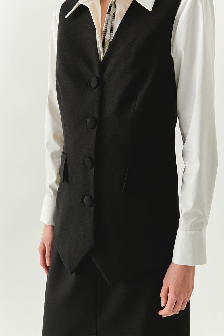 Celia Vest, Alternate, color, BLACK