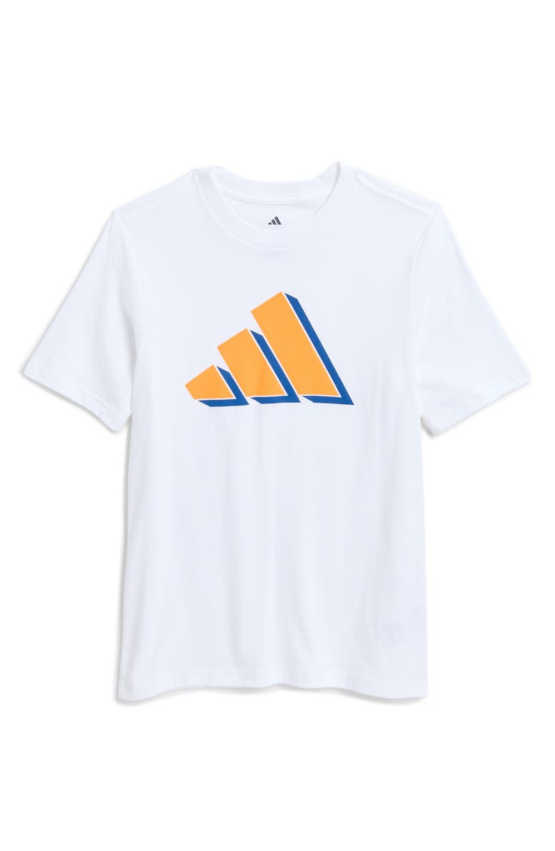 adidas Kids' Cotton Jersey 3-Bar Logo T-Shirt, Main, color, 
