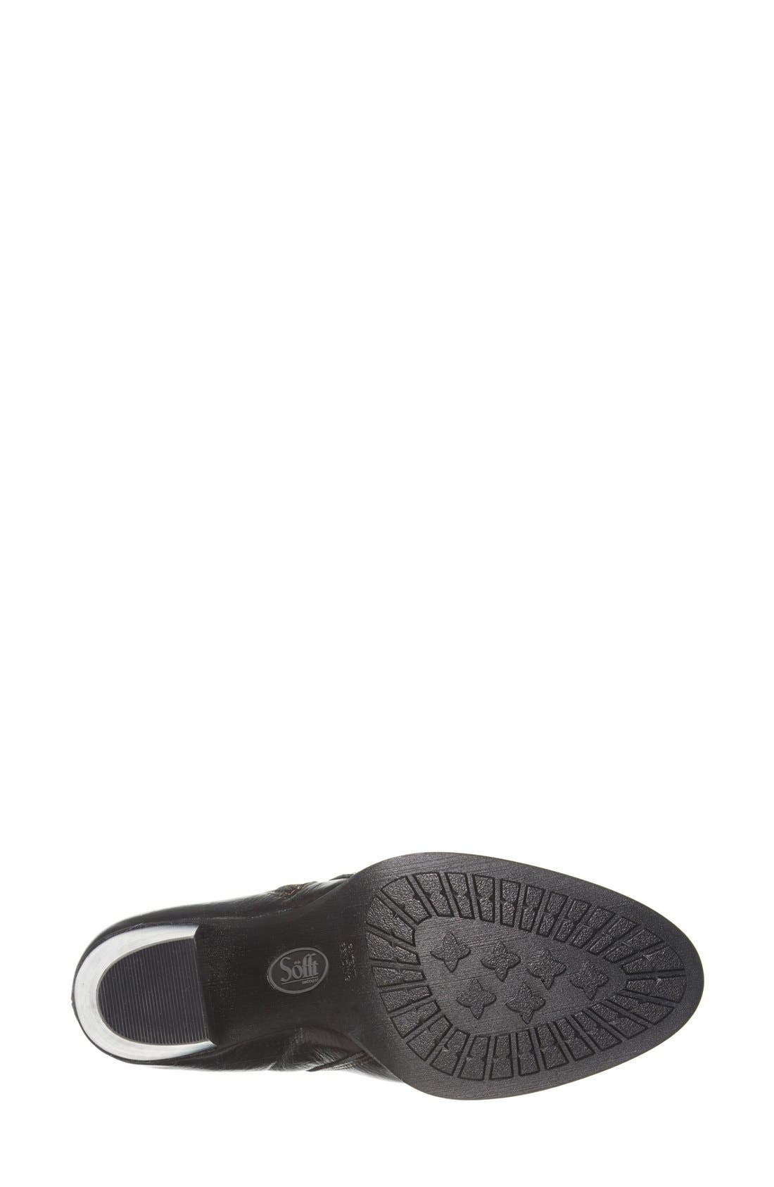 'Wera' Leather Bootie, Alternate, color, BLACK