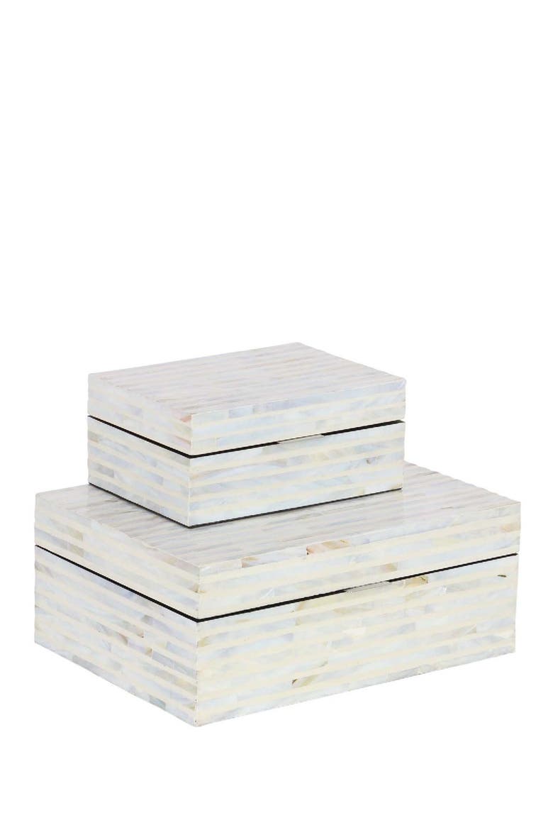 White Coastal Box - Set of 2, Alternate, color, WHITE