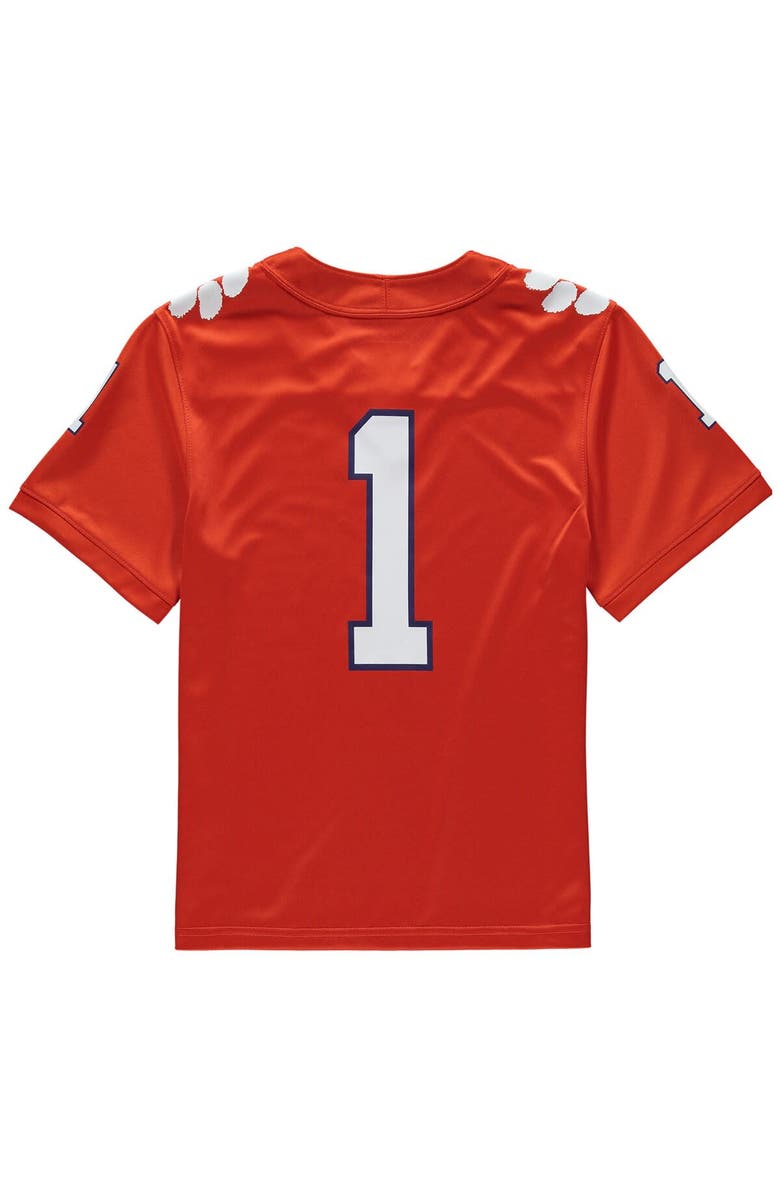 Nike Youth Nike #1 Orange Clemson Tigers Replica Football Jersey, Alternate, color, Orange