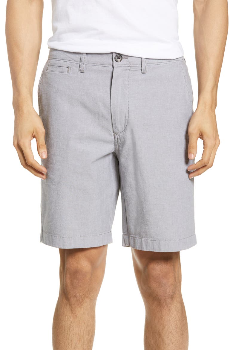 Ballard Slim Fit Stretch Chambray Shorts, Main, color, NAVY IRIS