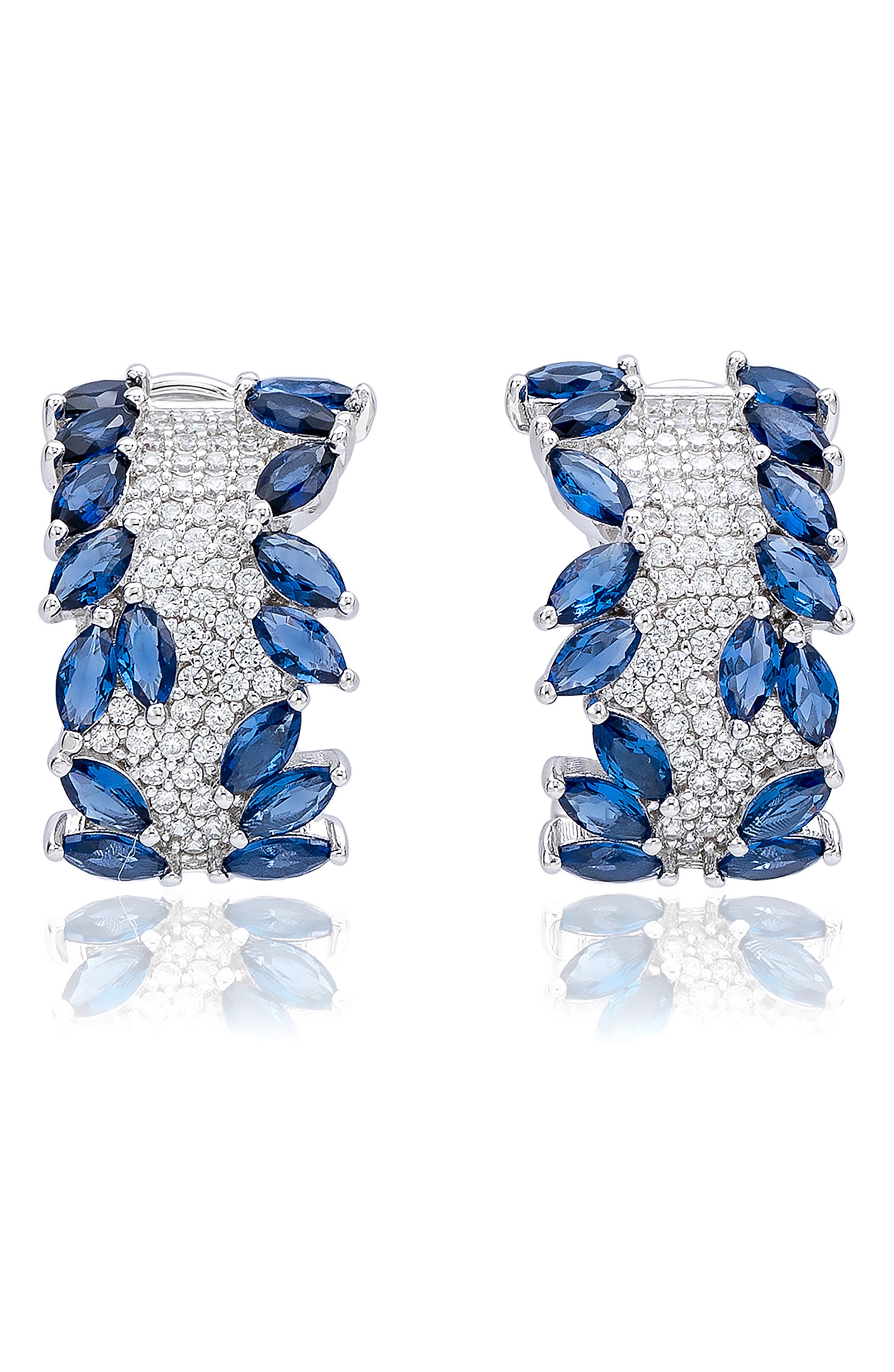 SUZY LEVIAN Cubic Zirconia Huggie Hoop Earrings
