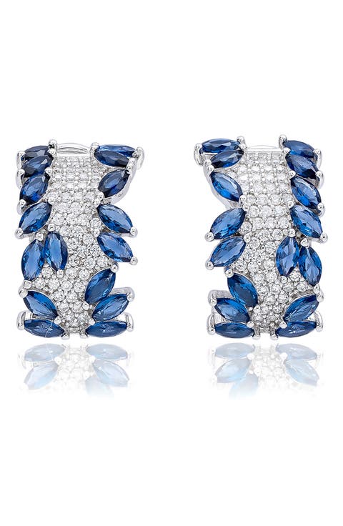 Cubic Zirconia Huggie Hoop Earrings