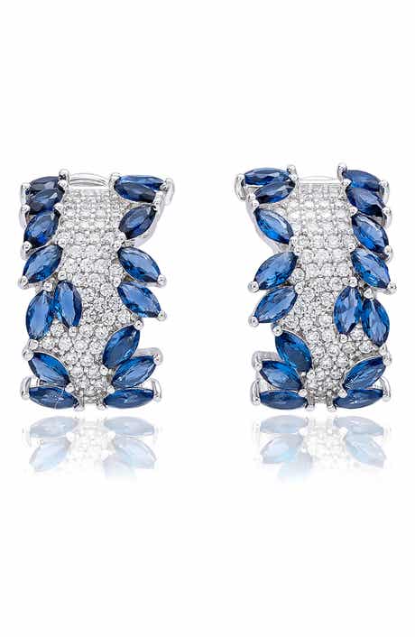 SUZY LEVIAN Cubic Zirconia Huggie Hoop Earrings