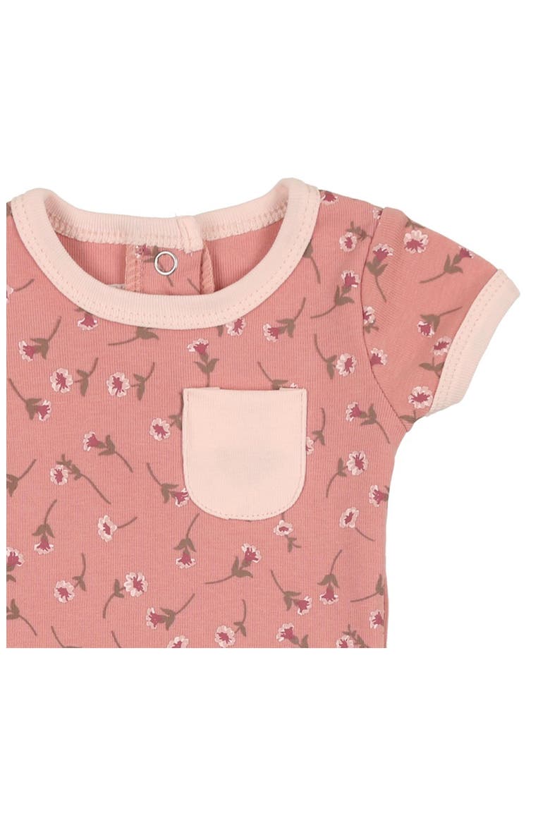 Floral Print T-Shirt & Shorts Set, Alternate, color, MAUVE