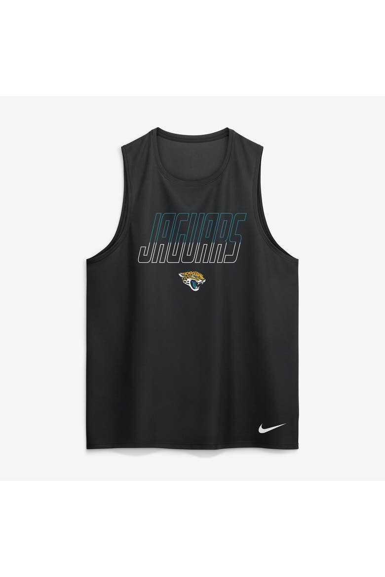 Men's Nike Black Jacksonville Jaguars Kickoff Miler Dri-FIT Tank​ Top, Alternate, color, Black
