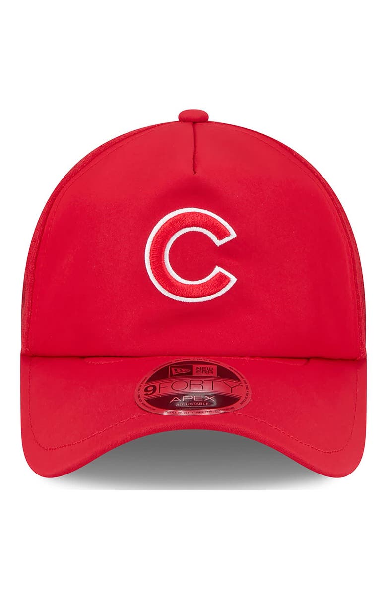 New Era Men's New Era Red Chicago Cubs 2026 Batting Practice Apex 9FORTY Adjustable Trucker Hat, Alternate, color, Red