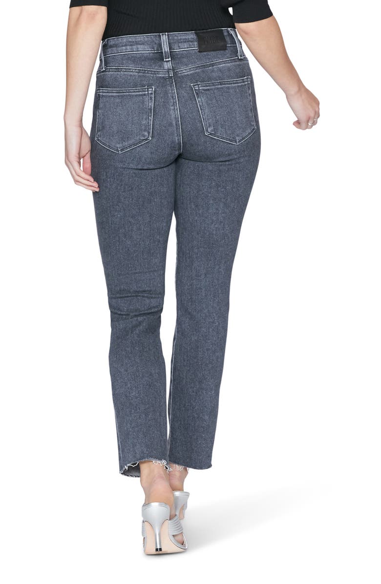 PAIGE Cindy High Waist Raw Hem Ankle Straight Leg Jeans, Alternate, color,