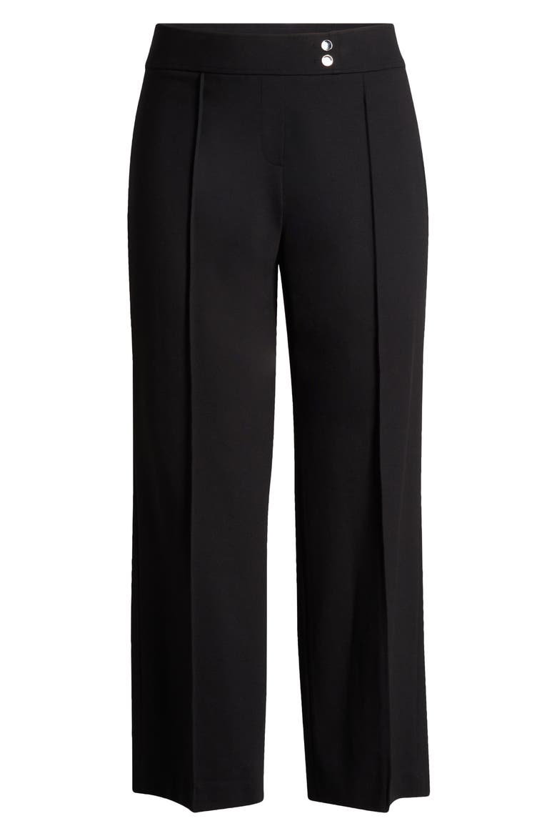 Pull-On Pintuck Pants, Alternate, color, JONES BLACK
