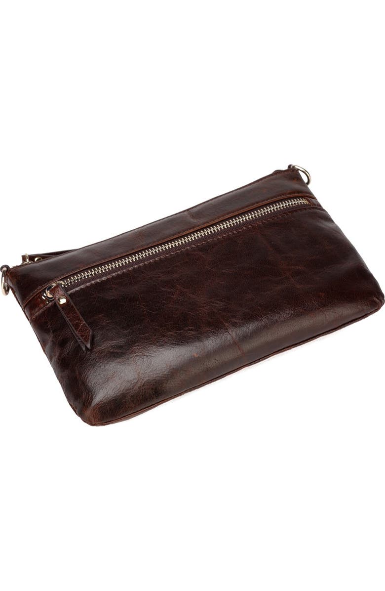 VICENZO LEATHER Maci Distressed Leather Crossbody Clutch, Alternate, color,