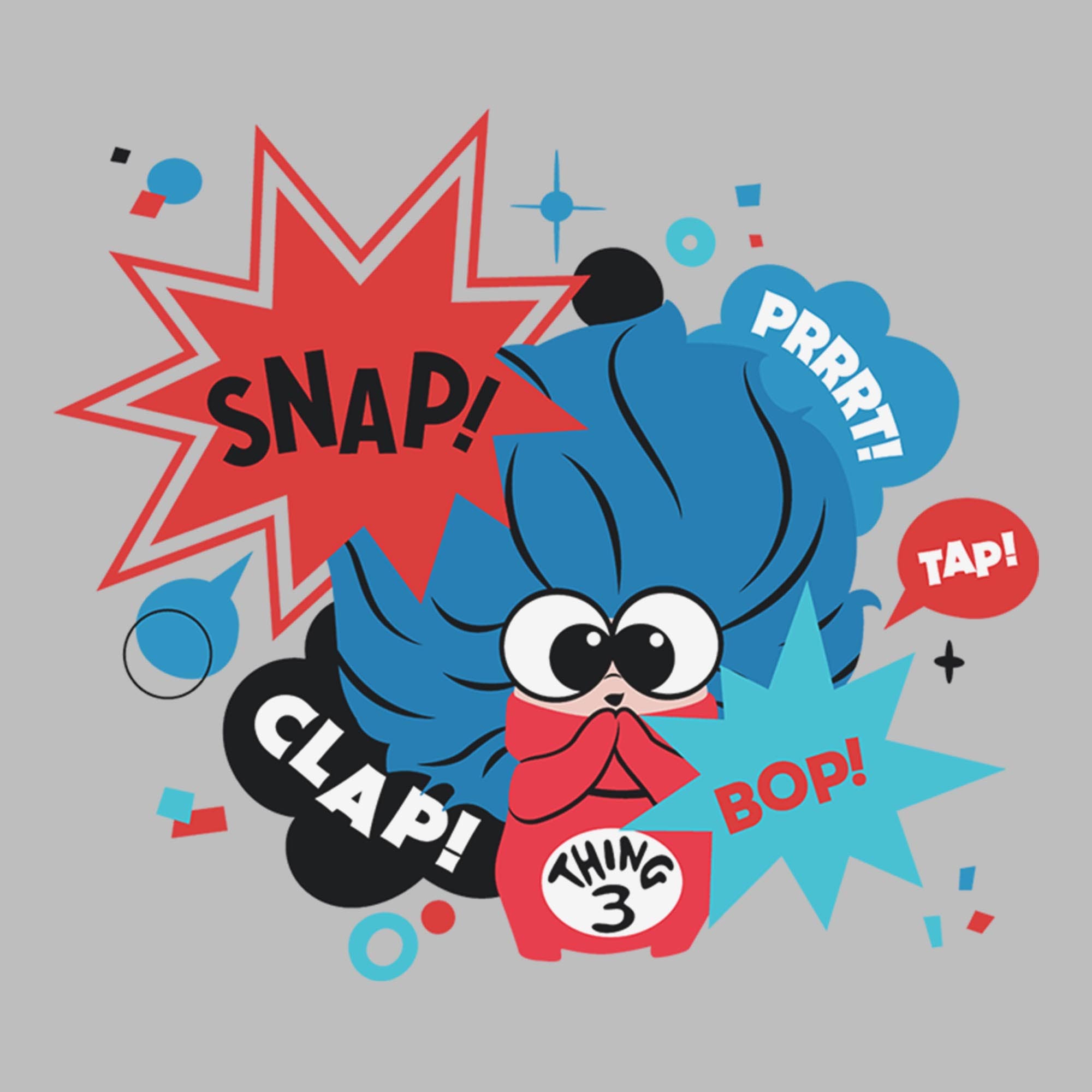 The Cat in the Hat Girls' Thing 3 Clap Snap Short Sleeve T-shirt ...