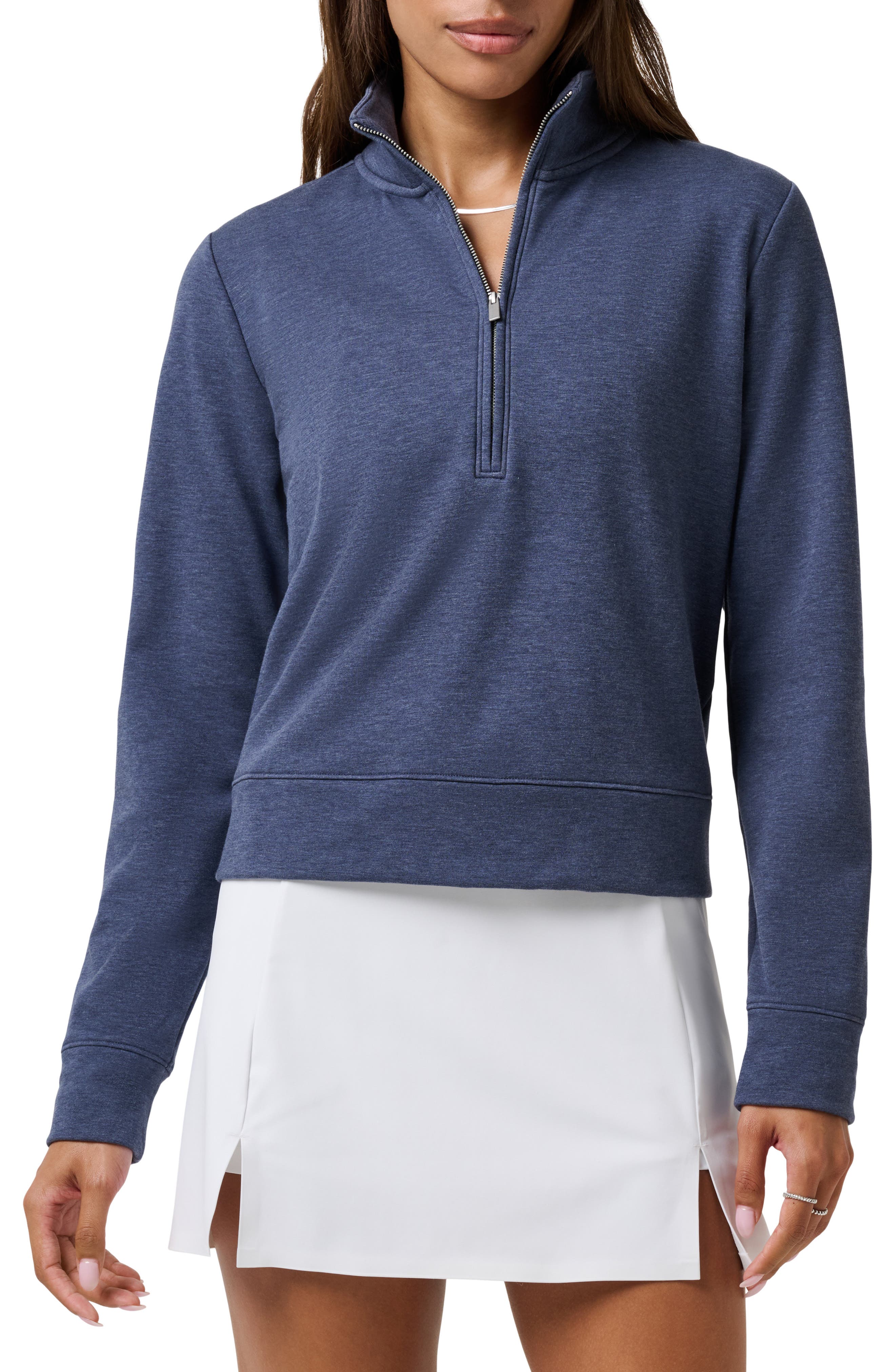 HEATHER NAVY BLAZER