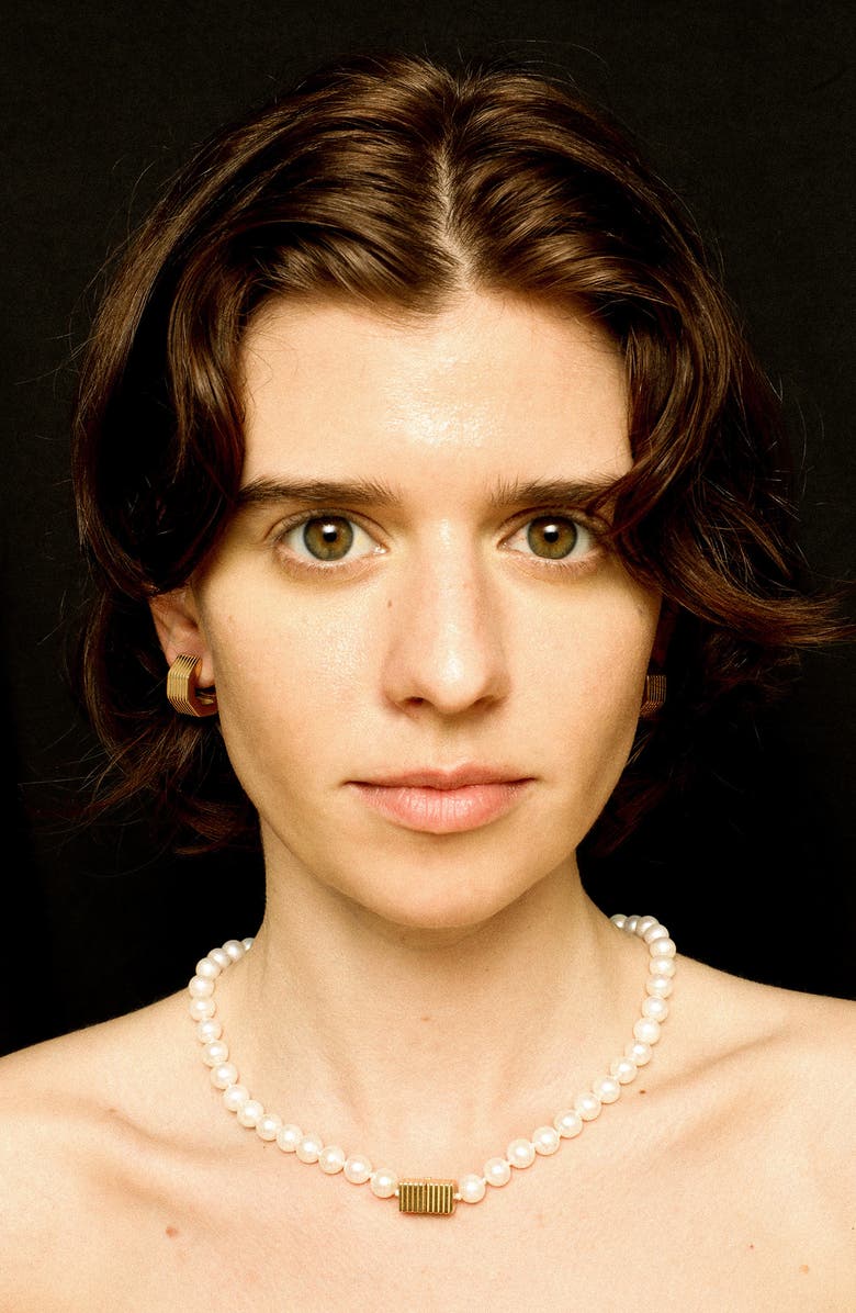 IVI Los Angeles Kelly Cultured Pearl Necklace, Alternate, color, Yellow Gold