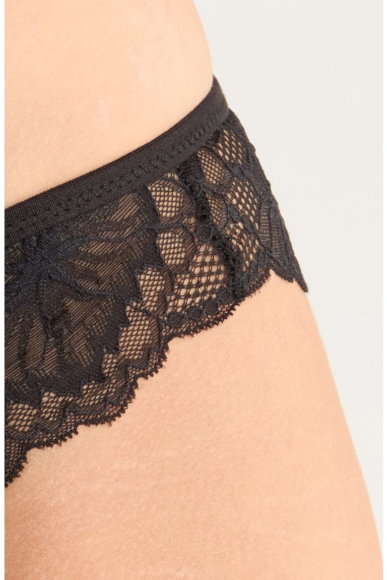 Stormi High Cut Thong, Alternate, color, CAVIAR