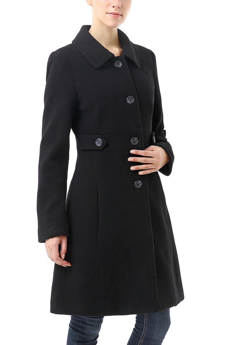 Kimi & Kai Women's Elise Wool Blend Walking Coat, Alternate, color, Black