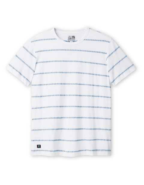 Ivory Morris Code Onassis Jacquard Tee