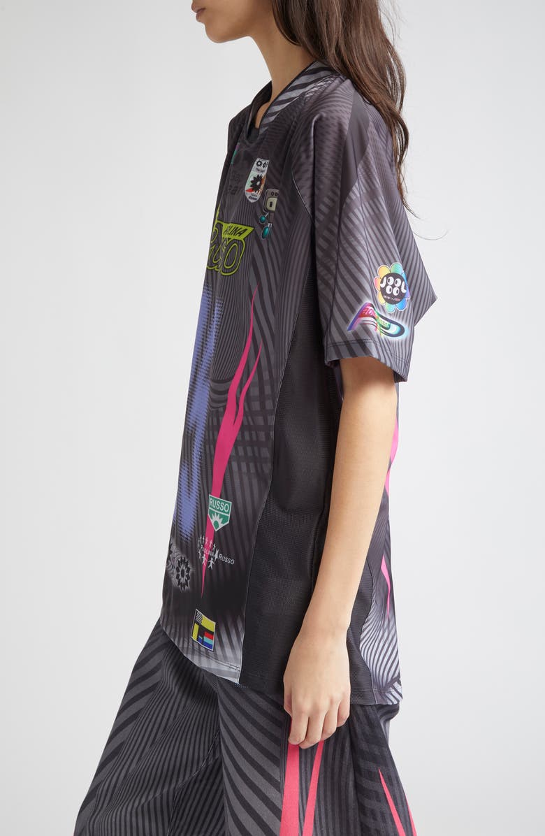 Paolina Russo Oversize Short Sleeve Stretch Jersey Top, Alternate, color, 