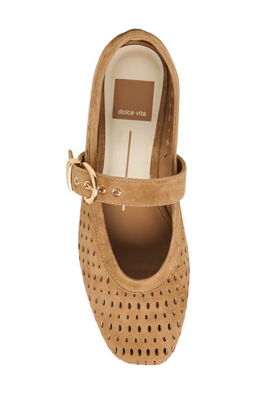 Dolce Vita Mikel Ballet Flats Lt Brown Perforated Suede In Multi