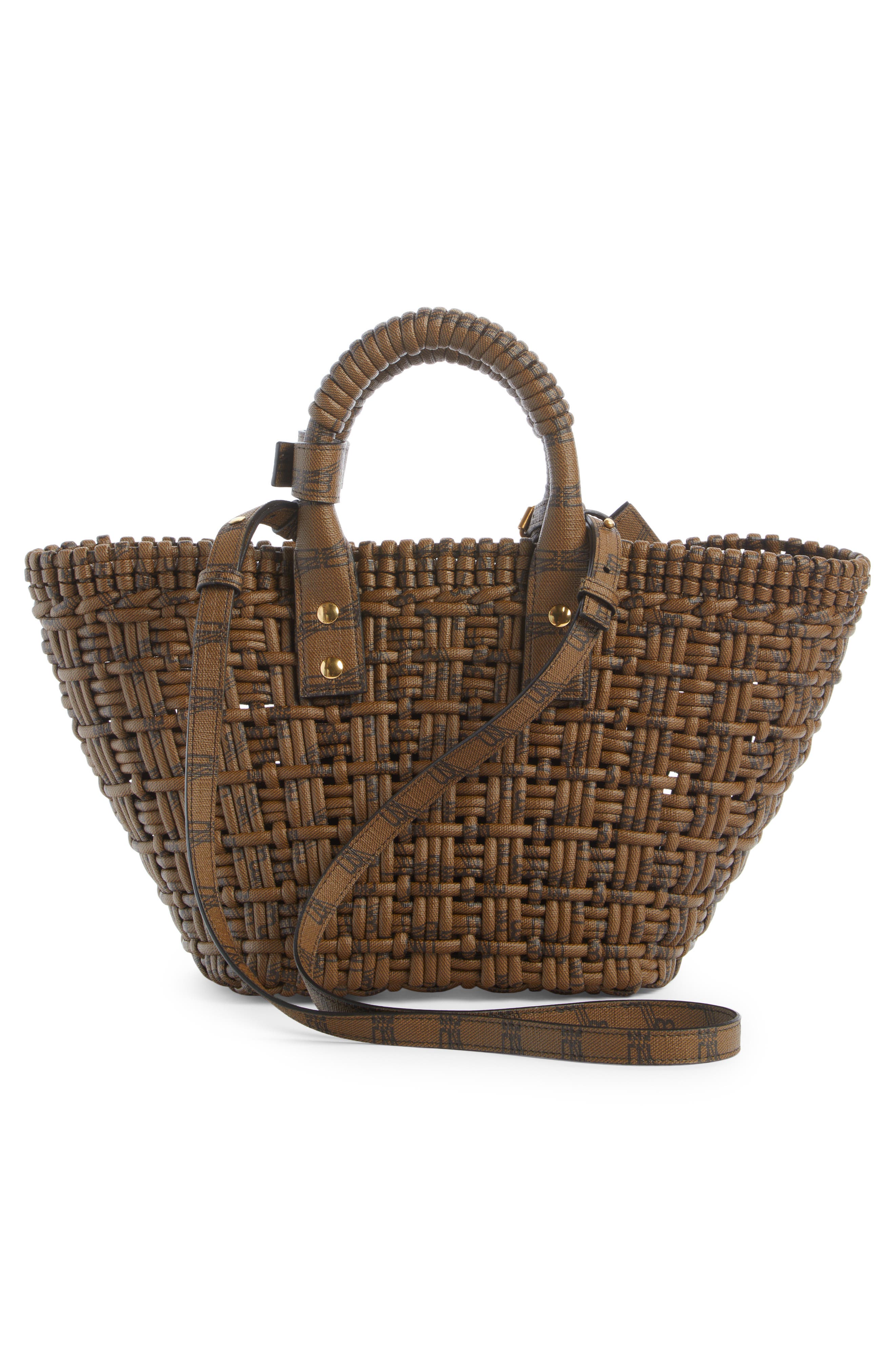 Balenciaga Extra Small Bistro Basket Tote, Alternate, color, 