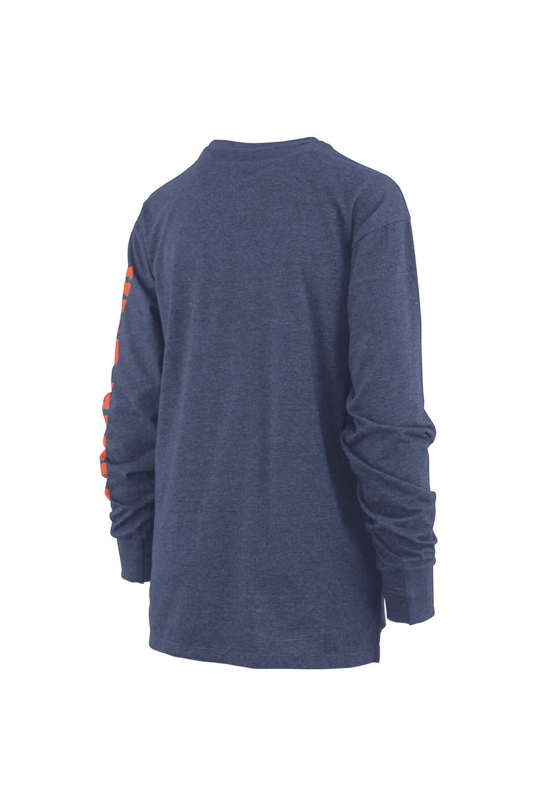 Women's Pressbox Navy Auburn Tigers Plus Size Two-Hit Canyon Long Sleeve T-Shirt, Alternate, color, Navy