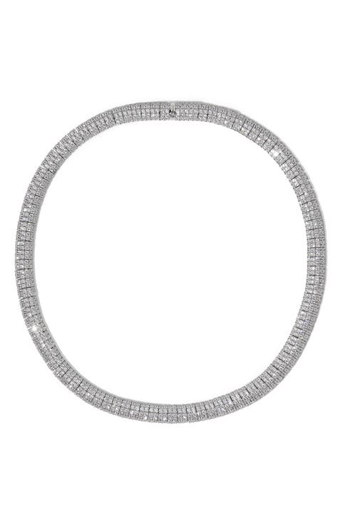 Crushed Pavé Dome Collar Necklace