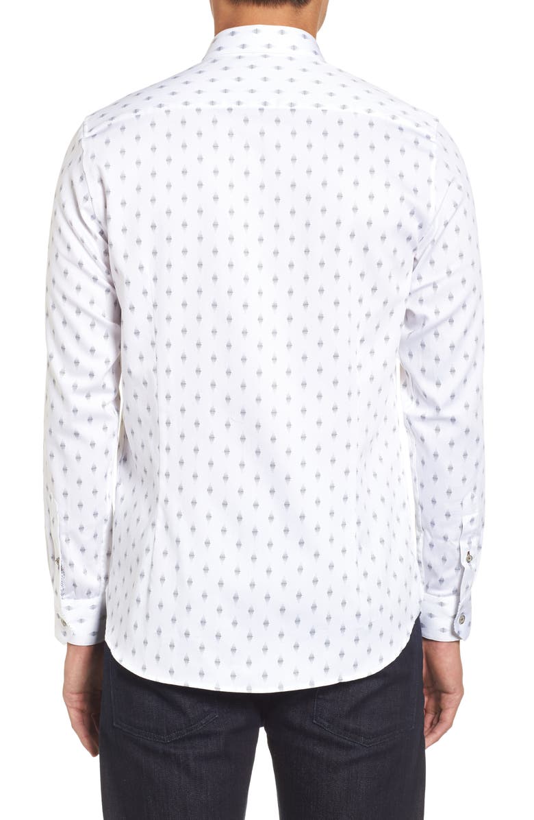 Ted Baker London Monico Slim Fit Dot Diamond Sport Shirt, Alternate, color,