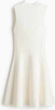 H&M Knit Dress With Flared Skirt