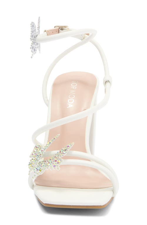 TOP GUY SHOES TOP GUY SHOES AGATHA BUTTERFLY BLOCK HEEL SANDAL