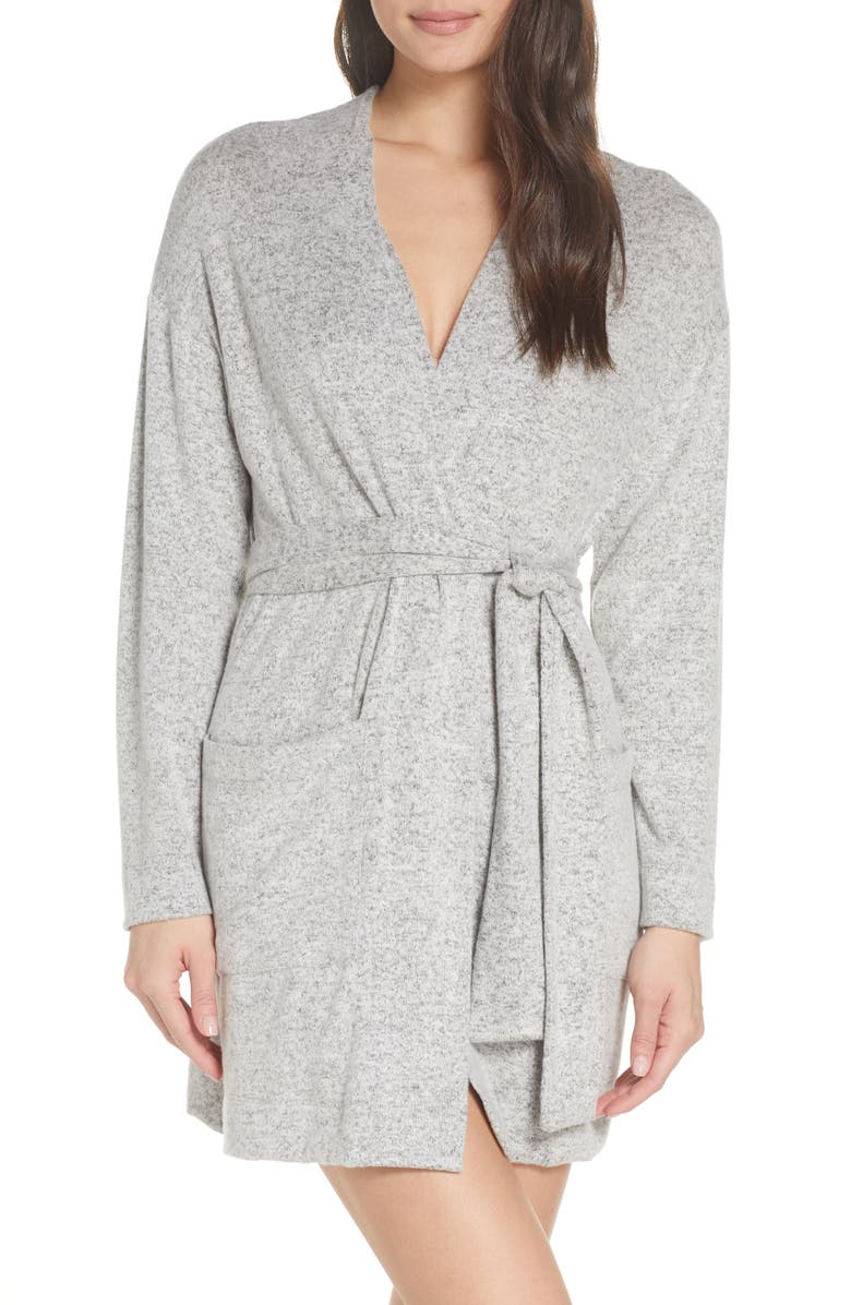 Socialite Brushed Hacci Wrap Robe, Main, color,