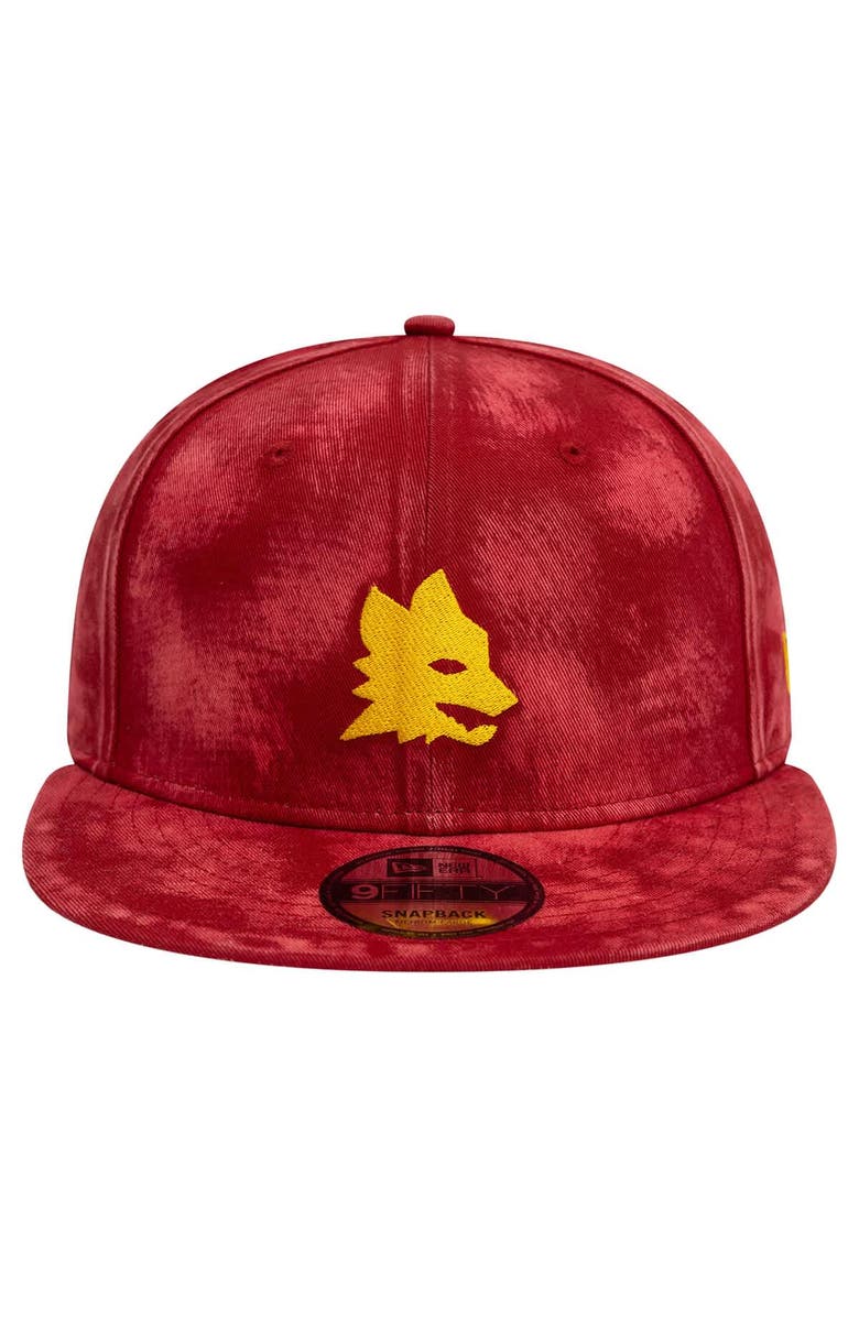 New Era Men's New Era Red AS Roma Tie-Dye 9FIFTY Snapback Hat, Alternate, color, Red