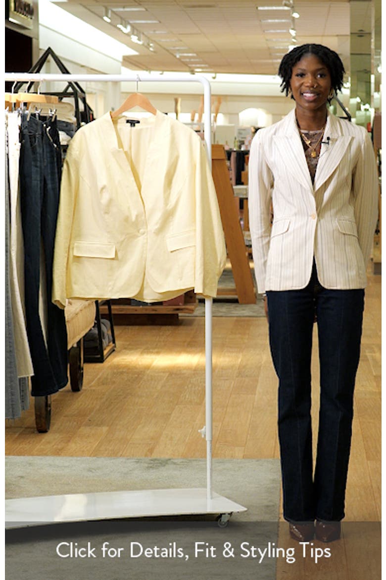 Inverted Lapel Linen Blend Blazer video