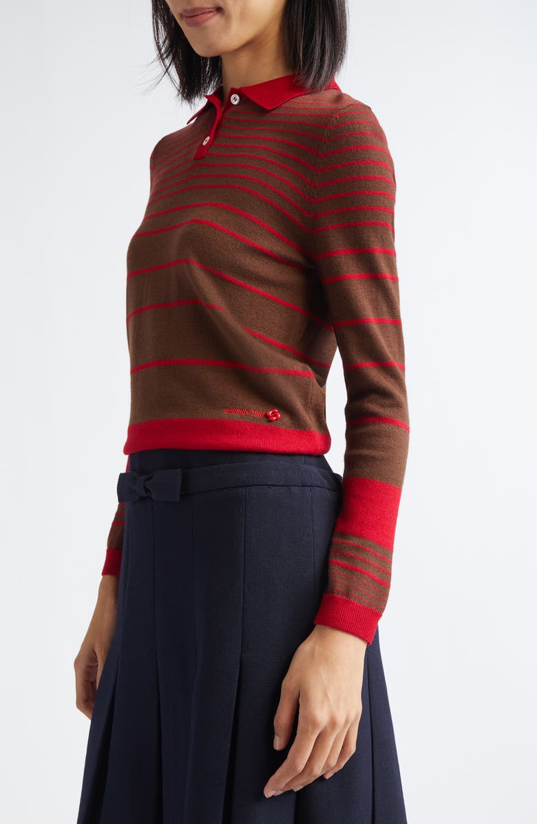Shushu/Tong Stripe Wool Blend Polo, Alternate, color, 