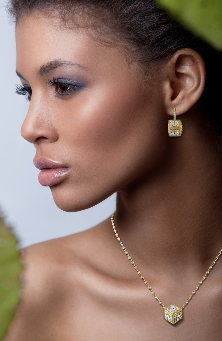 Mindi Mond Clarity Dimensional Diamond Pendant Necklace, Alternate, color, Yellow Gold/ Diamond