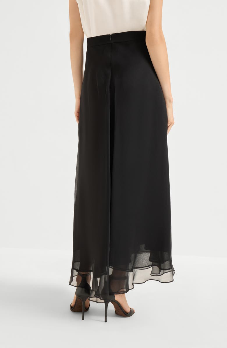 Brunello Cucinelli Paneled Circle skirt, Alternate, color, Black