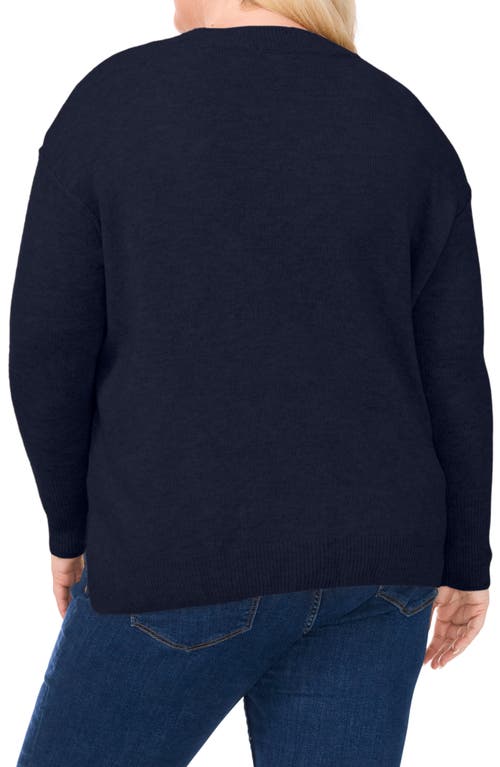 Vince Camuto Star Crewneck Sweater In Multi