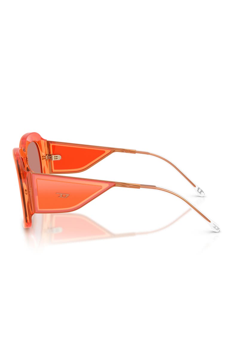 52mm Square Sunglasses, Alternate, color, BILAYER METAL ORANGE / ORANGE