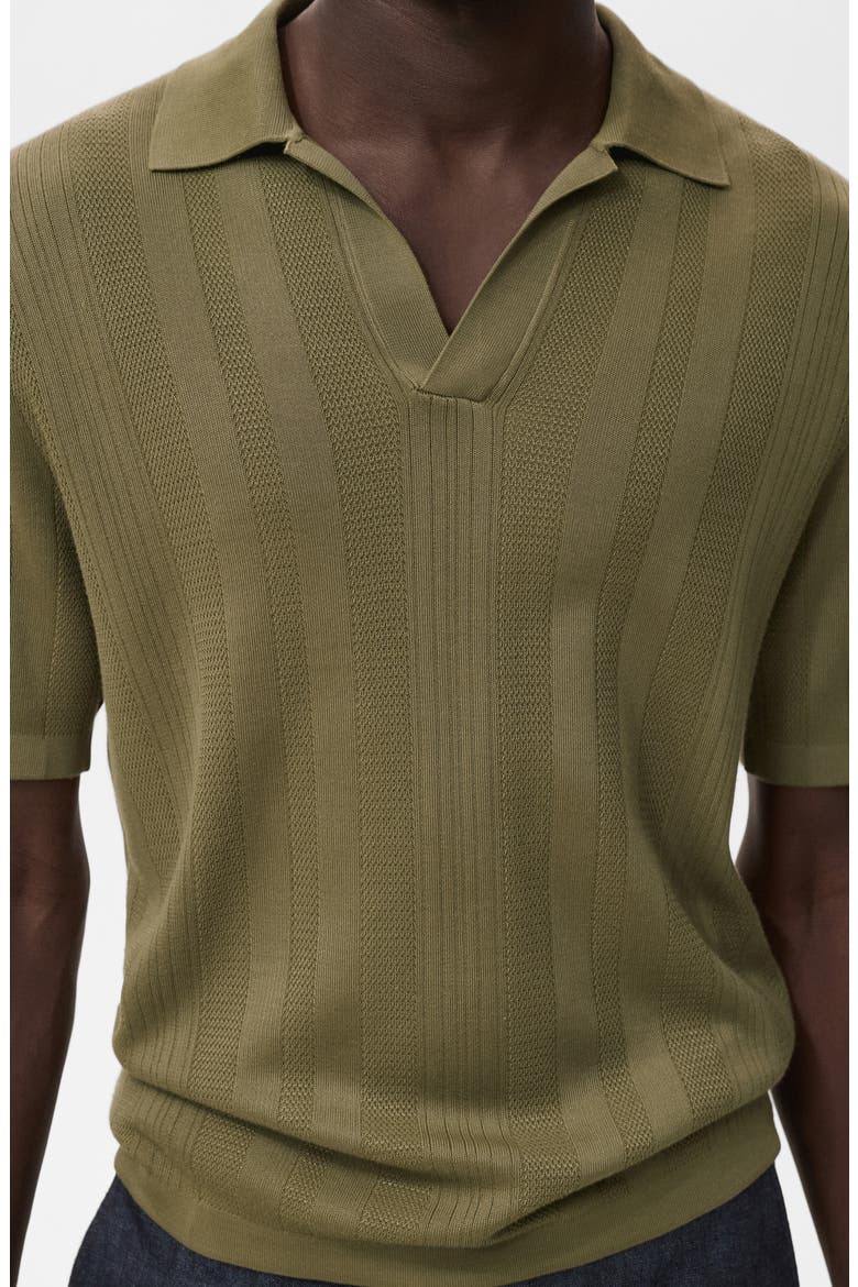Rib Johnny Collar Polo, Alternate, color, KHAKI GREEN