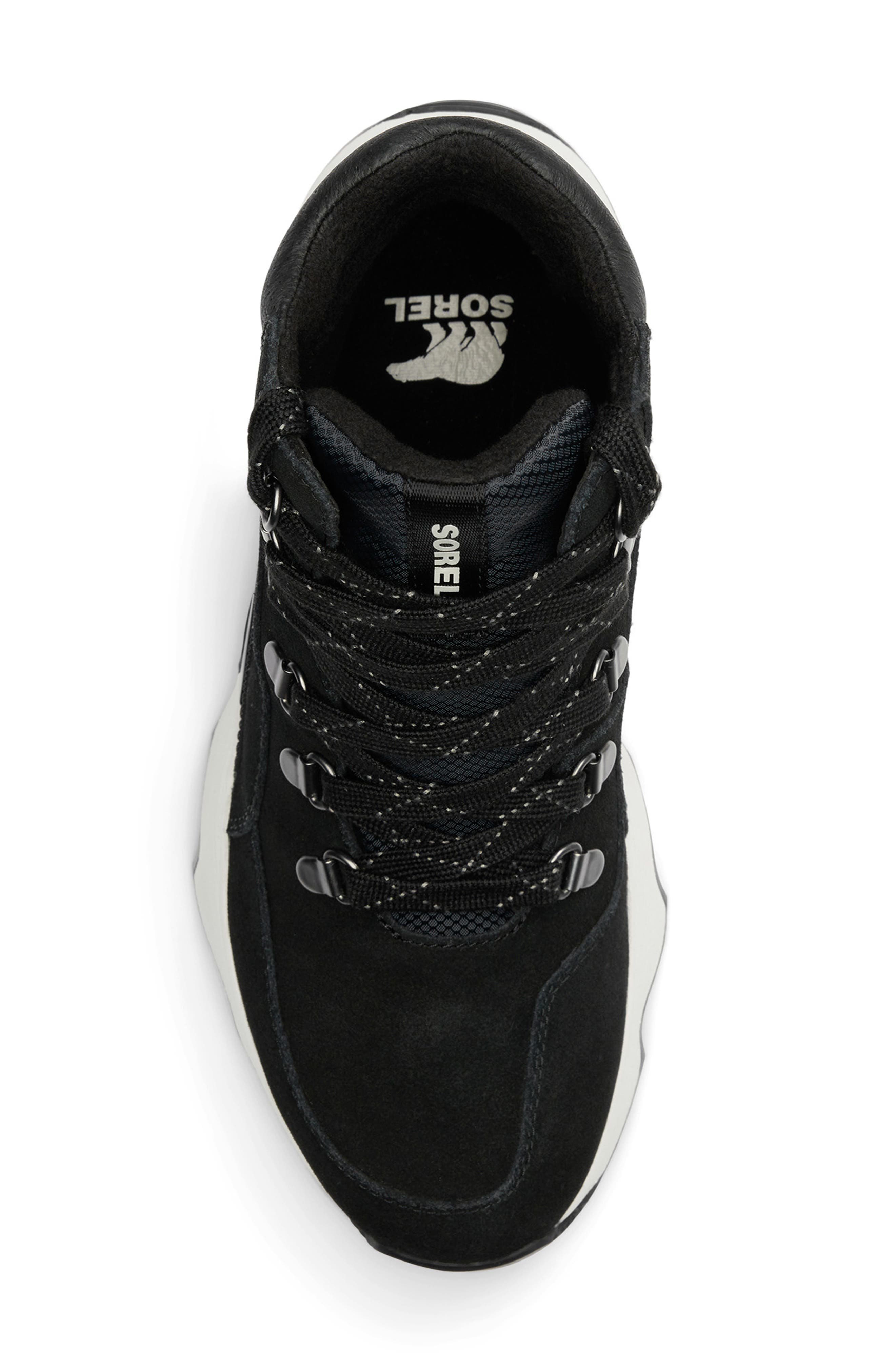 SOREL Kinetic Impact Conquest Plus Waterproof Sneaker Boot, Alternate, color, Black/ Sea Salt