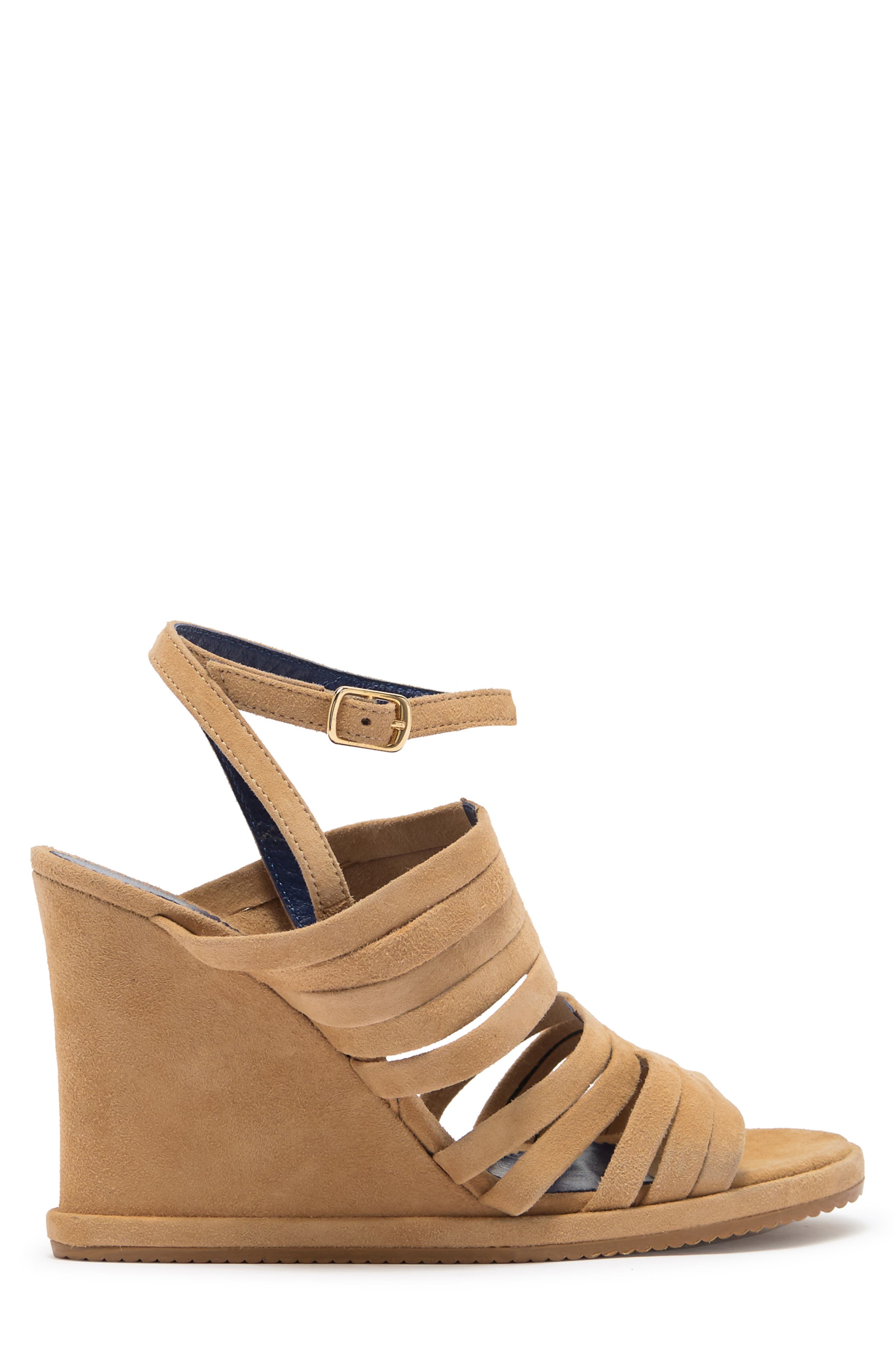 Valentina Rangoni Colonia Suede Strappy Wedge Sandal (Women ...