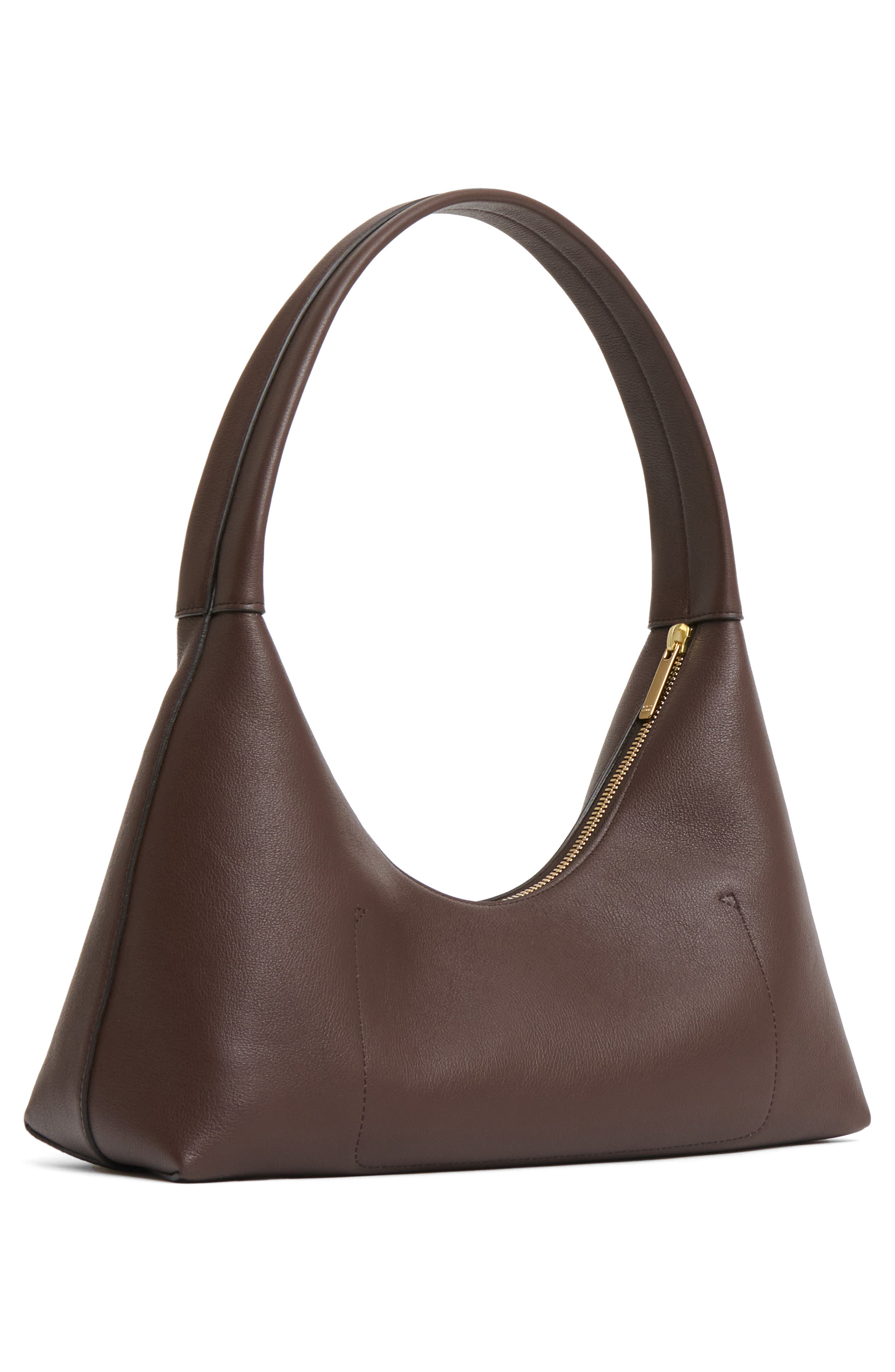 Mansur Gavriel Candy Baguette Leather Shoulder Bag, Alternate, color, Chocolate
