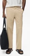 MANGO Cotton & Linen Straight Leg Jeans