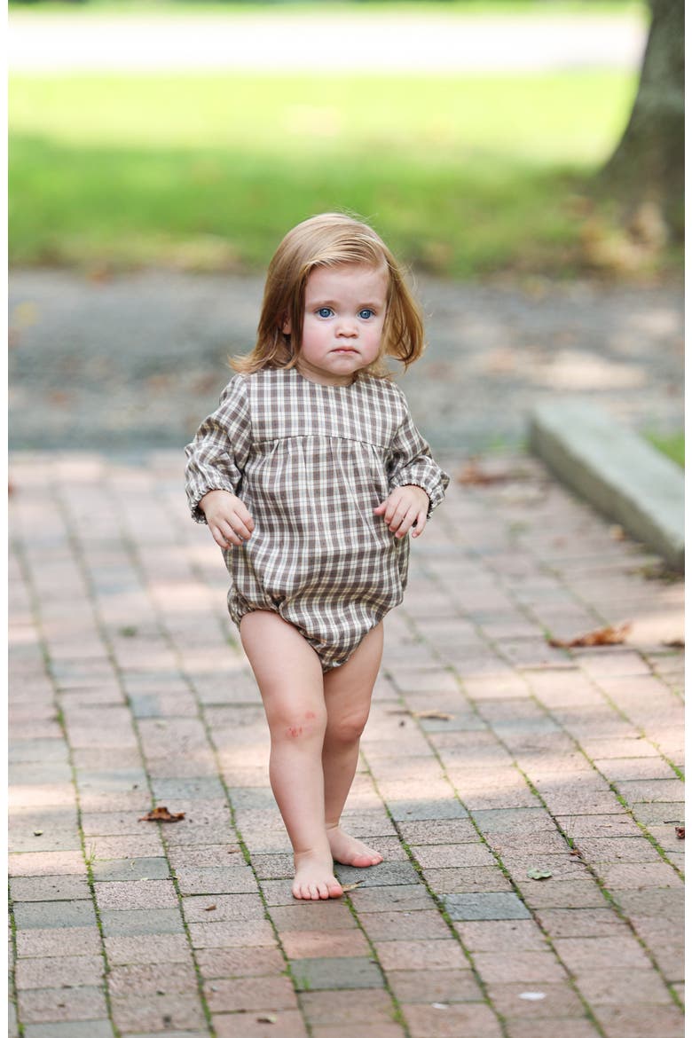 Autumn Plaid Bodysuit, Alternate, color, BEIGE