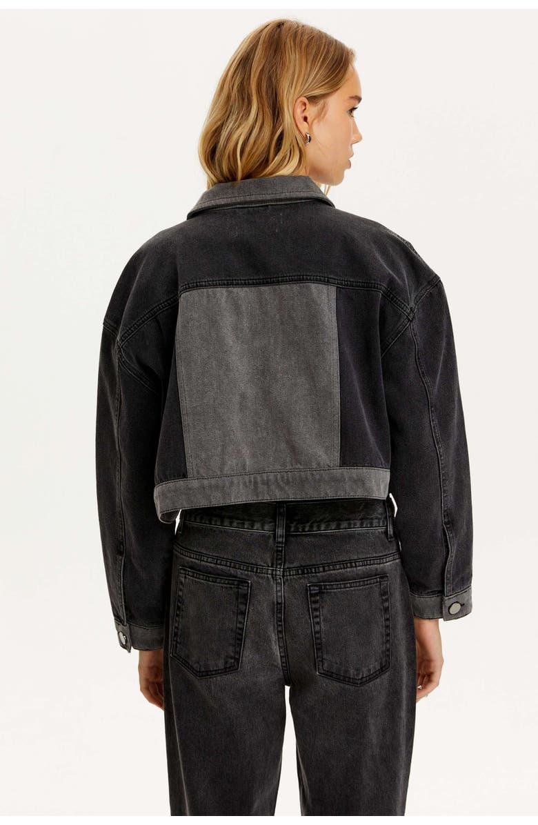 Nocturne Two Toned Pocketed Denim Jacket, Alternate, color, 