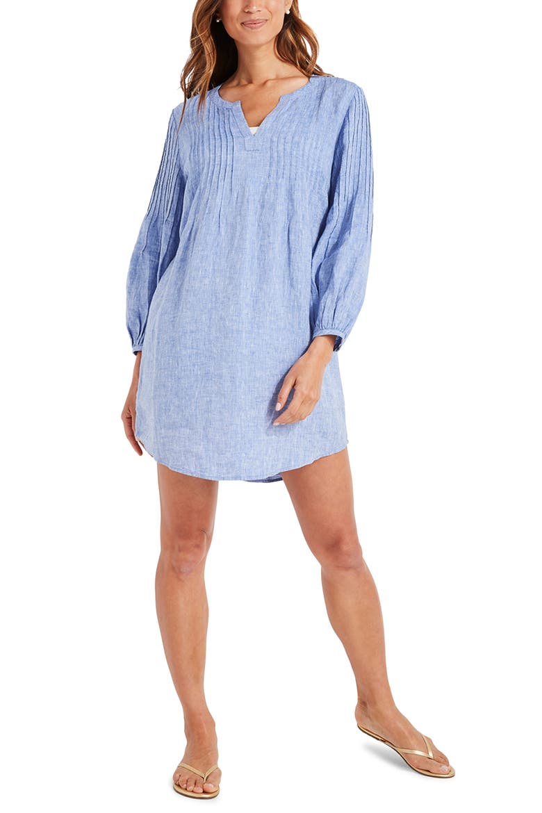 Long Sleeve Cover-Up Dress, Main, color, MARLIN