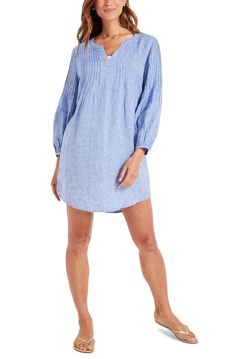 vineyard vines Long Sleeve Cover-Up Dress, Main, color,