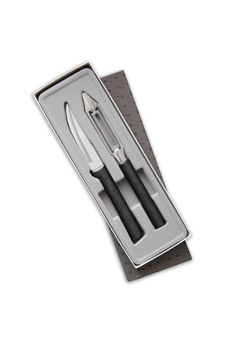 2-Piece Pare & Peel Knife Set with Gift Box, Main, color, Black