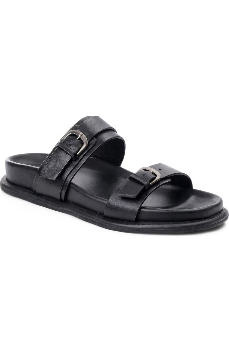 AquaDiva Double Strap Slide Sandal, Main, color, Black
