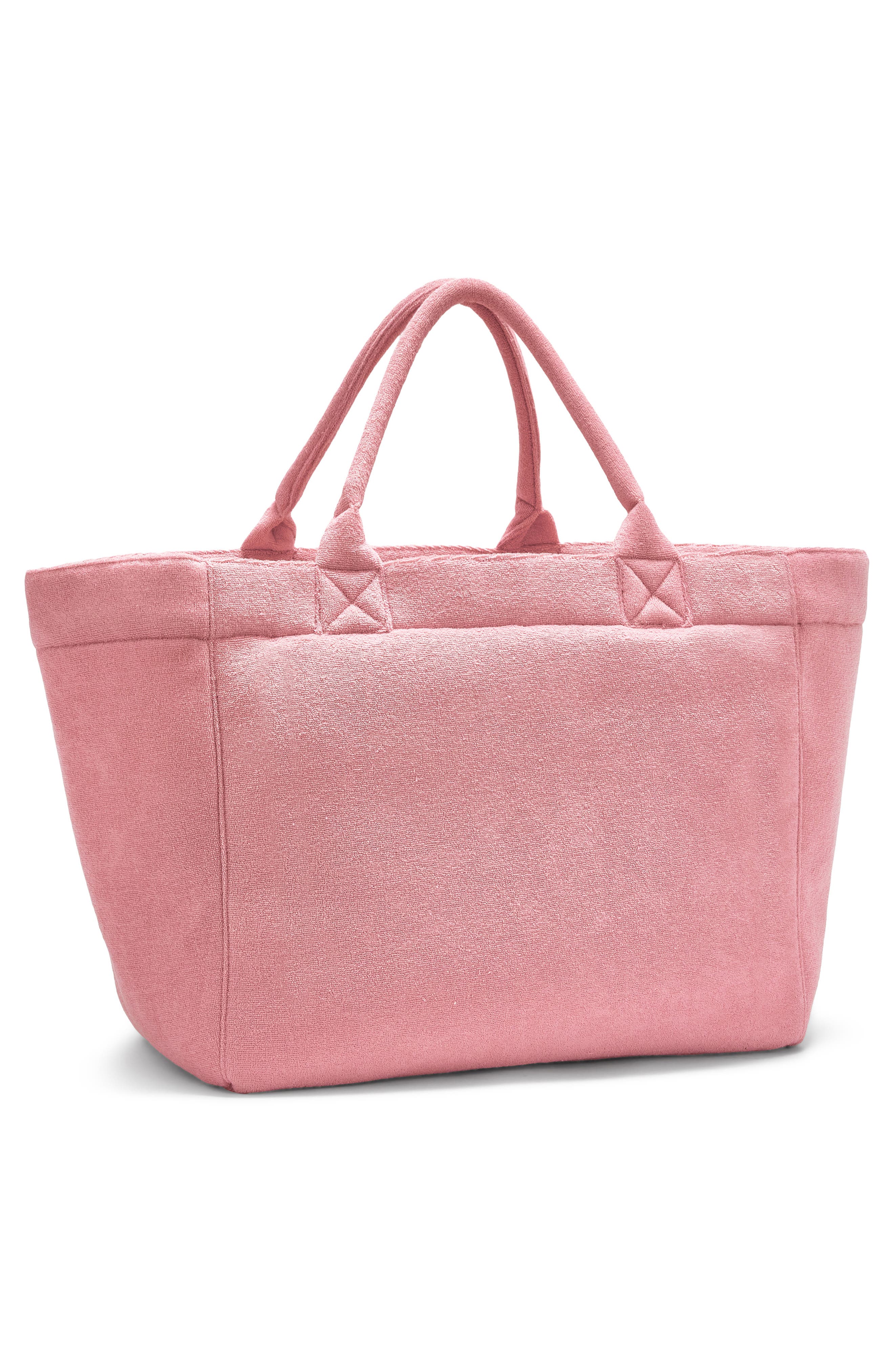 Ganni XXL Beach Resort Shopper, Alternate, color, Parfait Pink